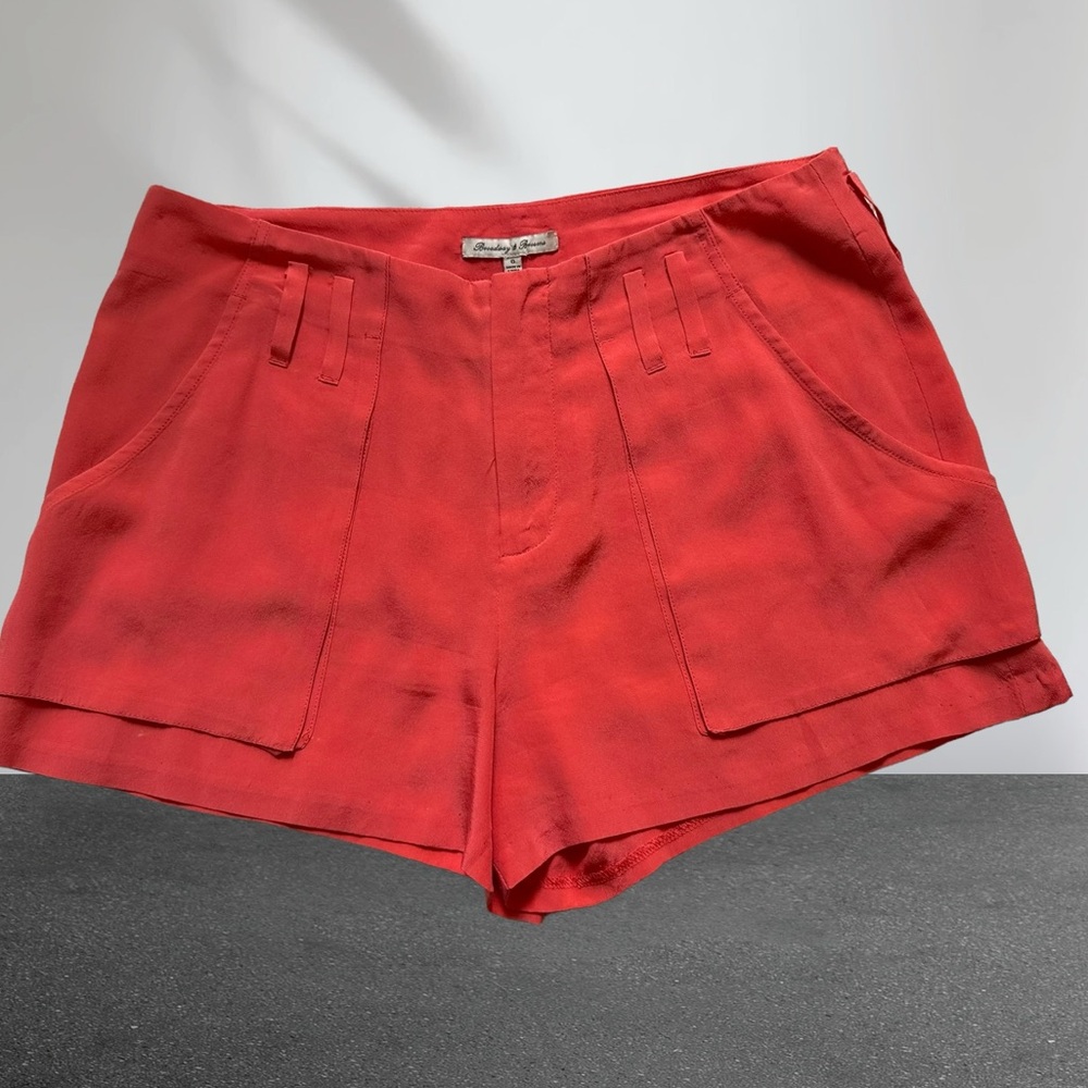 Madewell | Broadway & Broome Coral Silk Shorts Size 0